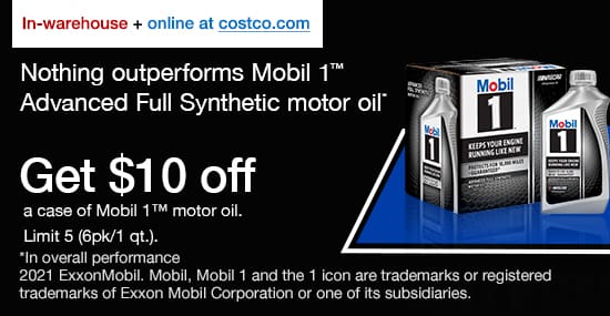 Mobil 1. $10 OFF