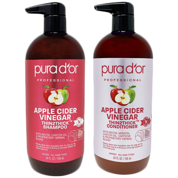 PURA D'OR Apple Cider Vinegar Thin2Thick Clarifying and Detoxing Shampoo and Conditioner PURA D'OR Apple Cider Vinegar Thin2Thick Clarifying and Detoxing Shampoo and Conditioner