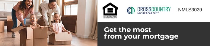 Get the most from your mortgage. Cross Country Mortgage. Equal Housing Opportunity. NMLS3029.