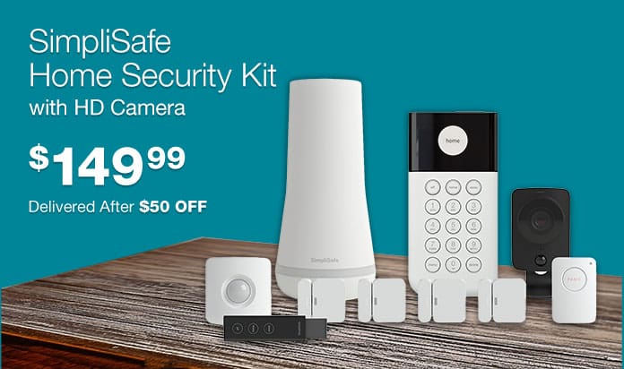 SimpliSafe Home Security Kit with HD Camera $149.99 Delivered After $50 OFF