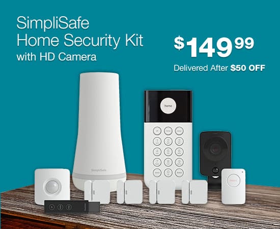 SimpliSafe Home Security Kit with HD Camera $149.99 Delivered After $50 OFF