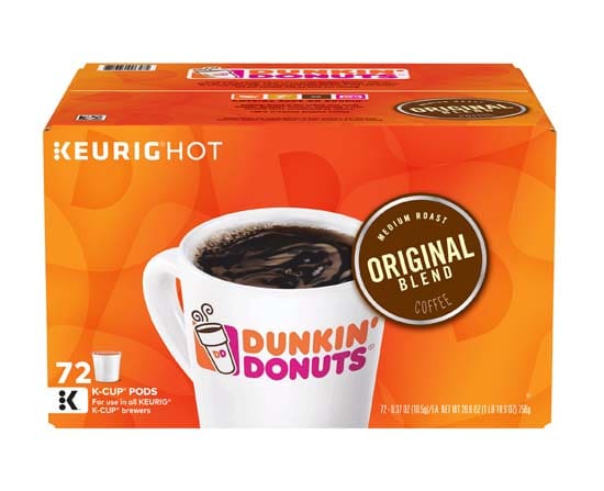 Dunkin' Donuts, Original Blend, Medium Roast, K-Cup Pods, 72-Count