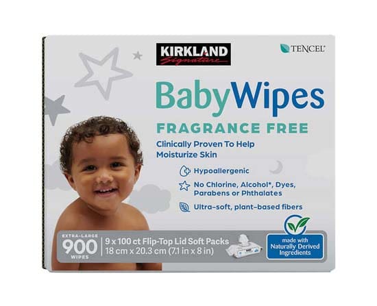 Kirkland Signature Baby Wipes Fragrance Free, 900-Count