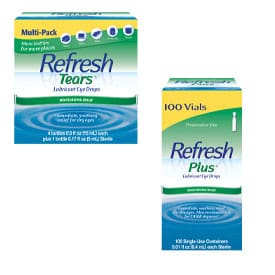 Refresh Tears Lubricant Eye Drops Multi-Pack, 65 ml OR 100 Single Use Containers