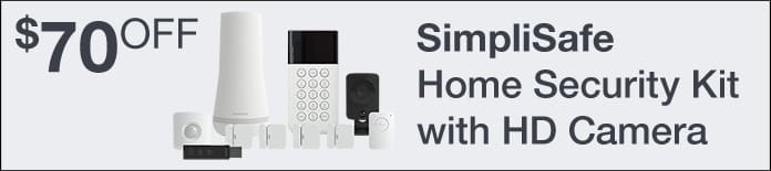 $70 OFF SimpliSafe Home Security Kit with HD Camera
