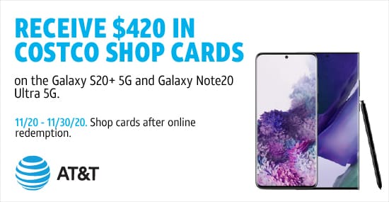 AT&T. Galaxy S20+ and Galaxy Note 20 Ultra 5G