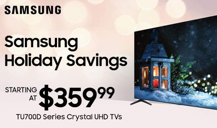 Save big on Samsung TVs Starting at $629.99