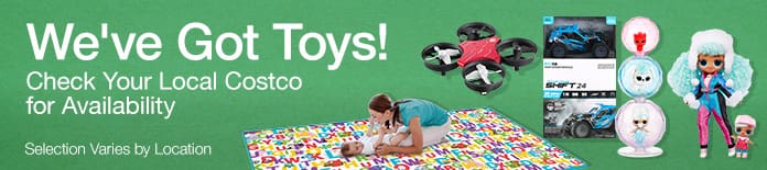 We've Got Toys! Check Your Local Costco for Availability. Selection Varies by Warehouse.