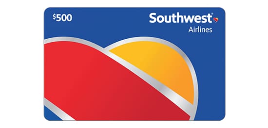 Southwest Airlines $500 eGift Card