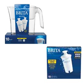 Brita® Lake 10-Cup Water Pitcher + 2 Filters AND/OR Advanced Pitcher Filters