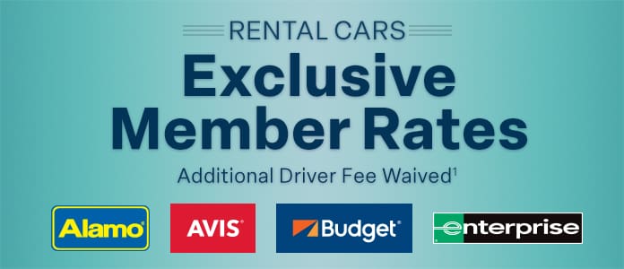 Rental Cars. Book Now, Pay Later. Additional Driver Fee Waived