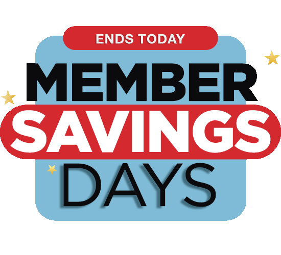 Member Savings Days Ends Today, 10/13/2023!