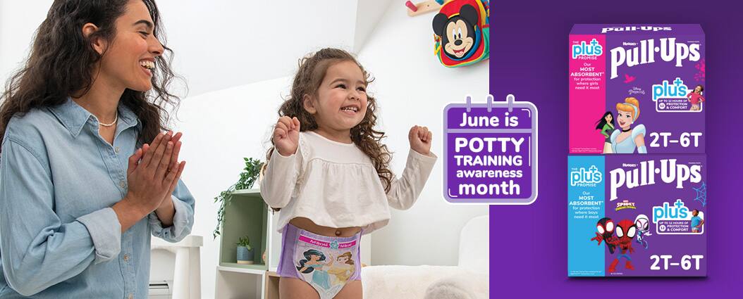 Shop Pull Ups for June Potty Training Awareness Month. Marvel and Disney. 