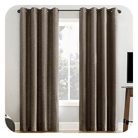 Sun Zero Pratt Tonal Texture Fleece Insulated 100% Blackout Window Curtains, 2-Pack