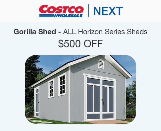 Gorilla Shed $500 OFF ALL Horizon Series Sheds