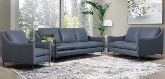 Cordelia 3-Piece Leather Sofa, Loveseat and Chair