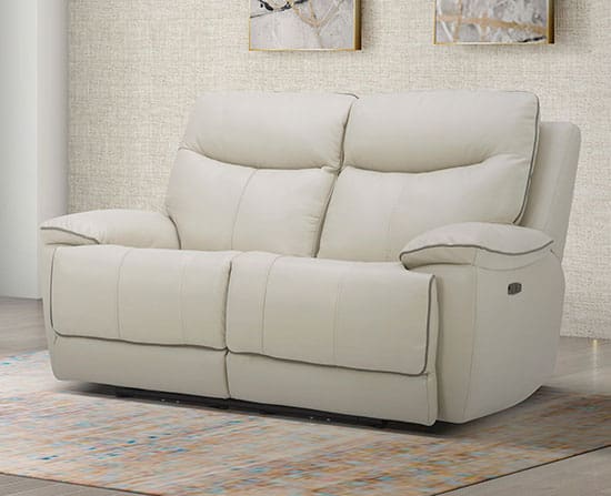 Messina Leather Power Reclining Loveseat with Power Headrests