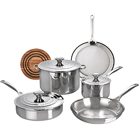 Le Creuset 9-Piece Stainless Steel Cookware Set