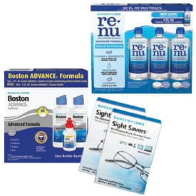 Boston ADVANCE Conditioning Solution, renu Advanced Formula OR Sight Savers Lens Cleaning Tissues