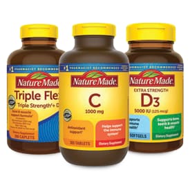 Nature Made Triple Flex Triple Strength + D3, Vitamin C 1000 mg OR Vitamin D3 125 mcg