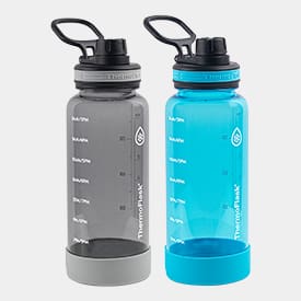 ThermoFlask 32 oz Motivational Water Bottle, 2-Pack