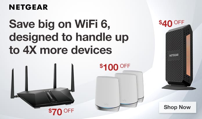 Save big on WiFi 6, designed to handle up to 4X more devices