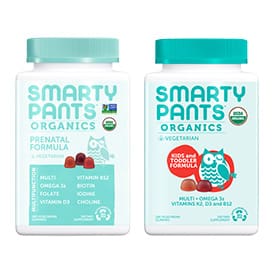 SmartyPants USDA Organic Kids & Toddler Formula Multivitamin or Prenatal Formula