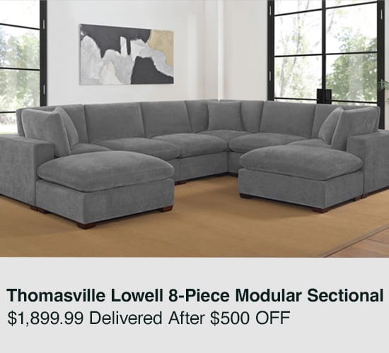 Thomasville Lowell 8-Piece Modular Sectional $1,899.99 Delivered After $500 OFF