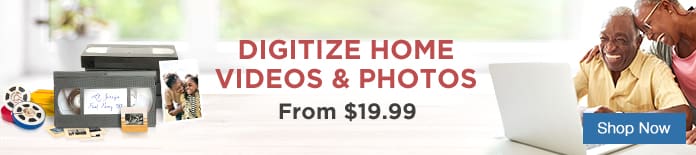 Digitize home videos & photos. From $19.99. Shop Now.