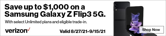 Save up to $1,000 on a Samsung Galaxy Z Flip3 5G