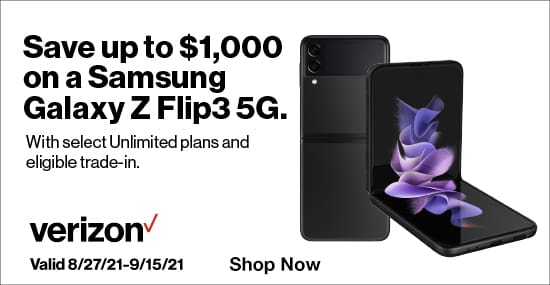 Save up to $1,000 on a Samsung Galaxy Z Flip3 5G