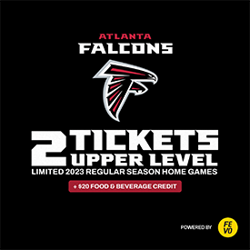 NFL - Atlanta Falcons Two Upper Level Tickets + $20 Food & Beverage Credit