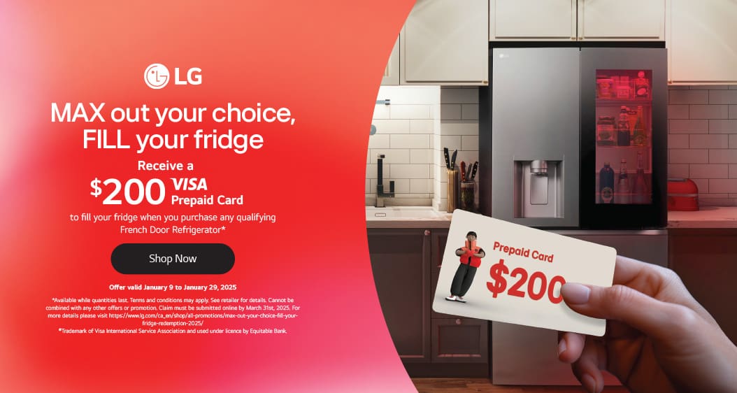 LG Max out your choice, FILL your fridge
Valid 1/01/24 tp 01/29/25 
Shop Now