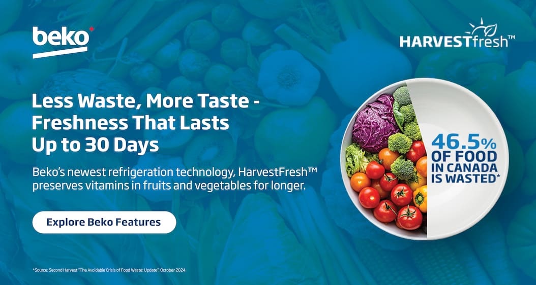 Beko
Harvestfresh
Less Waste, More Taste - 
Freshness That Lasts Up to 30 Days
Beko's newest refrigeration technology, HarvestFresh preserves vitamins in fruits and vegetablees for longer.
Explore Beko Features