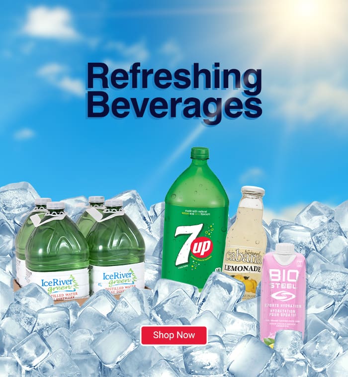 Refreshing Beverages. Shop now.