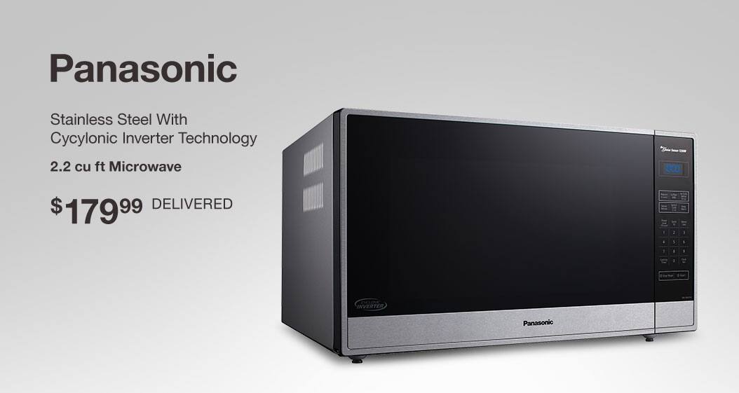 Microwaves Costco Panasonic Stainless Steel With Cycylonic Inverter Technology 2 Cu Ft Microwave 179 99 Delivered
