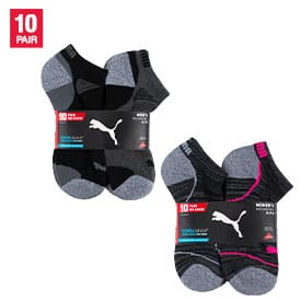 PUMA Ladies' or Men's No Show Sock