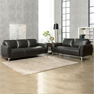 Jordane Leather Sofa or Loveseat