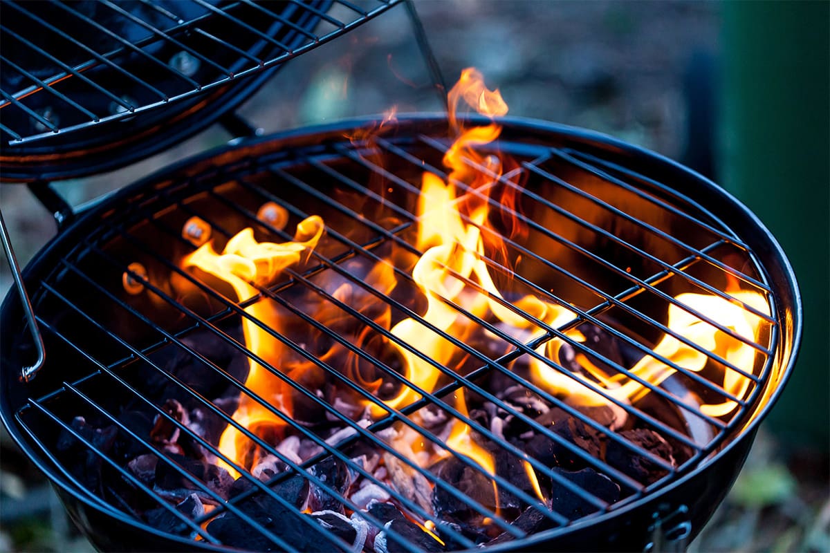 Close-up of barbecue charcoal