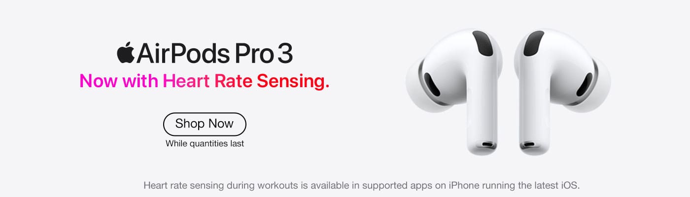 Airpods Pro3. Now with Heart Rate Sensing. Shop Now. Heart rate sensing during workouts is available in supported apps on iPhone running the latest iOS.