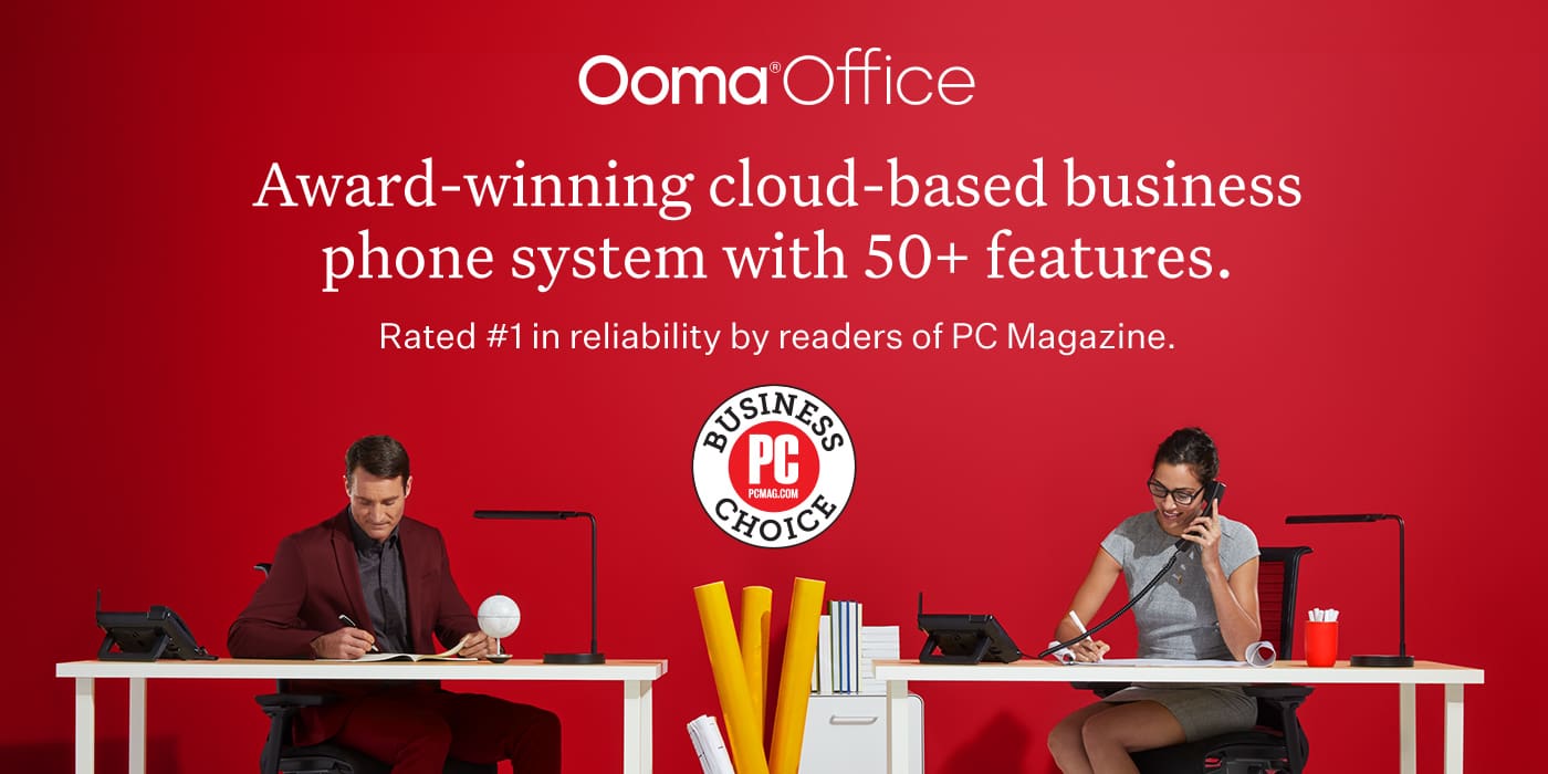 Ooma Office. Award-winning cloud-based business phone system with 50 plus features. Rated #1 in reliability by readers of PC Magazine 10 years in a row.