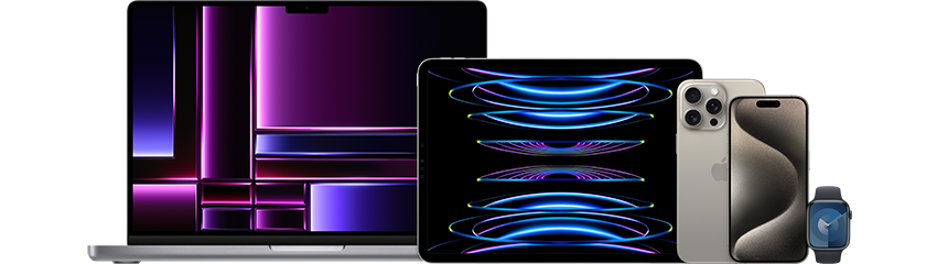 HomePod, Apple TV, Macbook, iPad, iPhone, Apple Watch