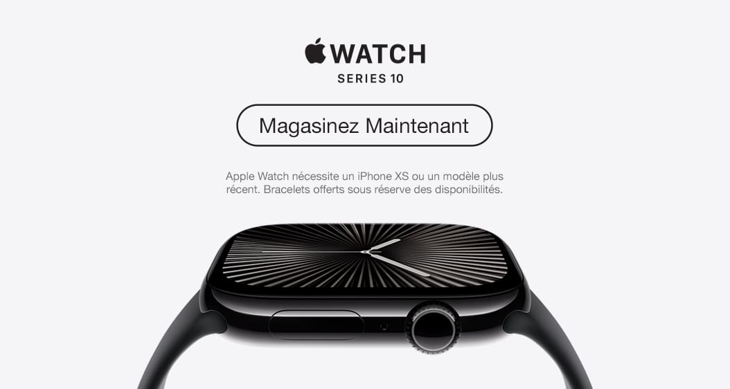 Watch series 9 clairement brillante. Acheter. Apple Watch nécessite un iPhone Xs ou un modèle plus récent. Bracelets offerts sous réserve des disponibilités.