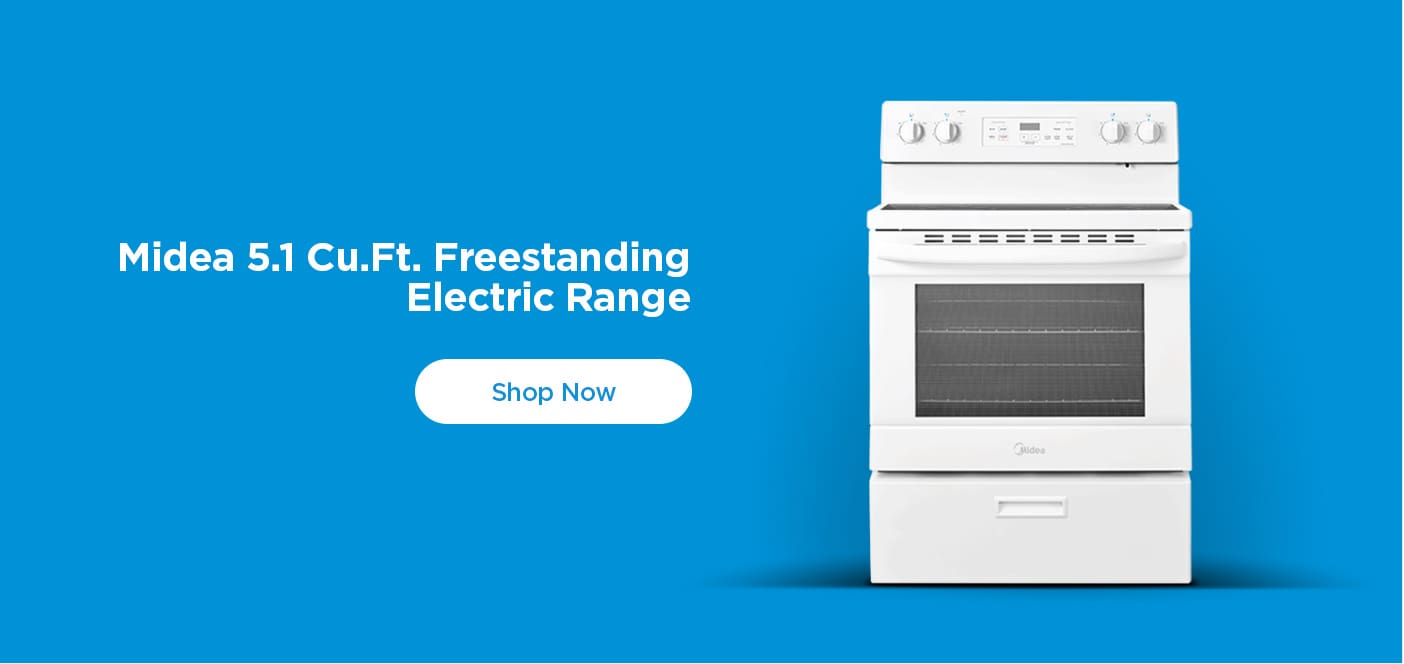 Midea 5.1 Cu.Ft. Freestanding Electric Range. Shop Now.