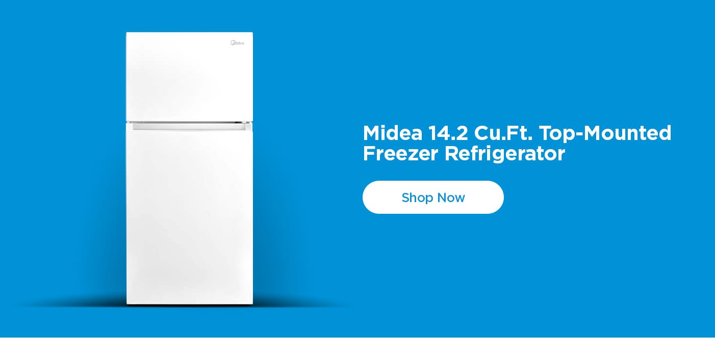 Midea 14.2 Cu.Ft. Top-Mounted Freezer Refrigerator. Shop Now.