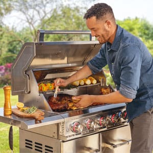 Man at a grill