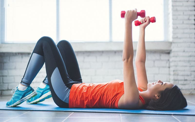 woman exercising