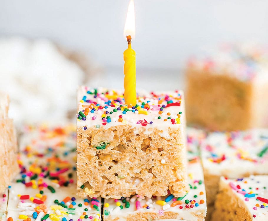 Birthday Cake Crispy Rice Treats