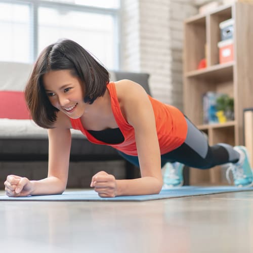 woman exercising