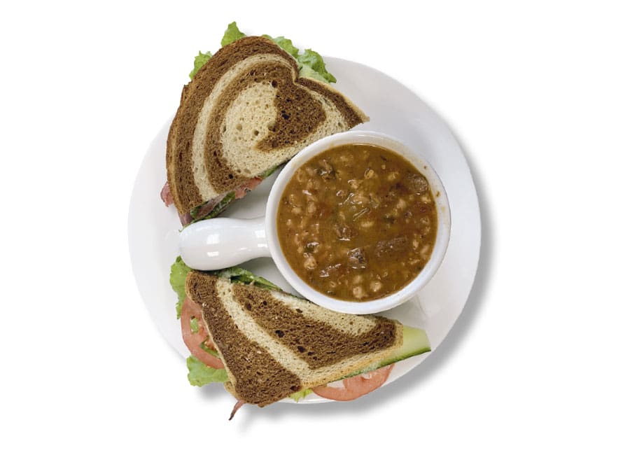 sandwich and soup